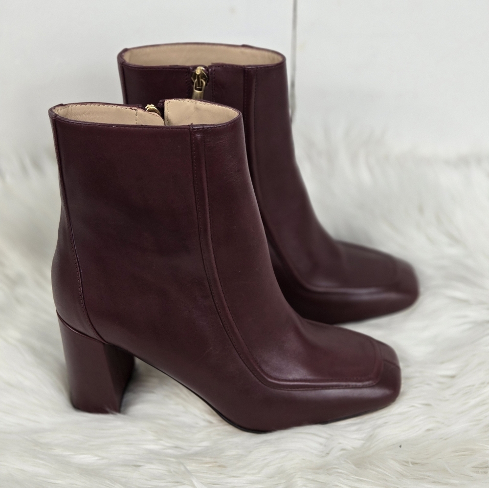 J. Crew Brown Ankle Boots with Chunky Heel - Picture 3 of 8